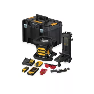   DEWALT Akumulátorový rotačný laser 18 V (červený) (1 x 2,0 Ah batéria + nabíjačka + TSTAK) DCE080D1RS