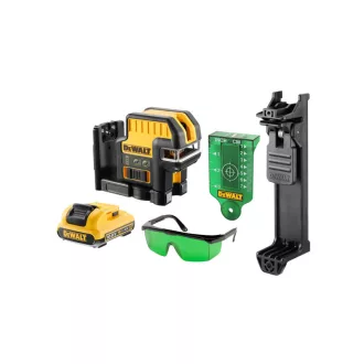   DEWALT Akumulátorový krížový líniový laser set 18 V (zelený) (1 x 2,0 Ah batéria + nabíjačka) DCE0822D1G