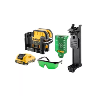   DEWALT Akumulátorový krížový líniový laser set 18 V (zelený) (1 x 2,0 Ah batéria + nabíjačka) DCE0825D1G
