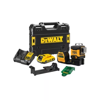   DEWALT Akumulátorový krížový čiarový laser 12-18 V (zelený) (1 x 2,0 Ah batéria + nabíjačka) DCE089D1G18