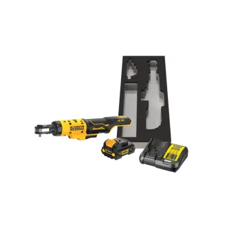   DEWALT Bezdrôtový kľúč na maticové skrutky 12 V 1/4" (1 x 2,0 Ah batéria + nabíjačka + PUR vložka) DCF504L1G