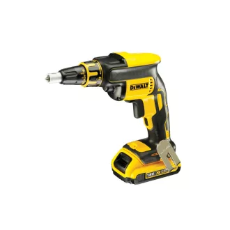   DEWALT Akumulátorový sadrokartónový skrutkovač + zásobník 18 V bez uhlíkovej kefy (2 x 5,0 Ah+nabíjačka+TSTAK) DCF62