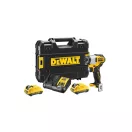 DEWALT Akumulátorový rázový uťahovák 12 V bez uhlíkovej kefky (2 x 2,0 Ah batéria + nabíjačka) DCF801D2