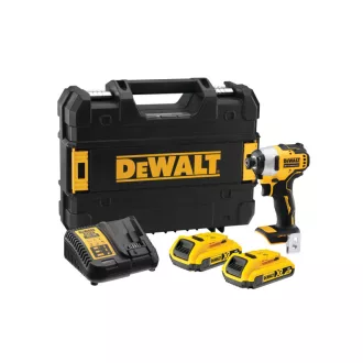   DEWALT Akumulátorový rázový uťahovák 18 V bez uhlíkovej kefky (2 x 2,0 Ah batéria + nabíjačka + TSTAK) DCF809D2T