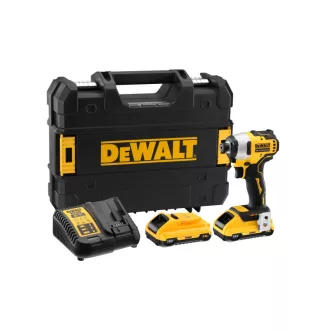   DEWALT Akumulátorový rázový uťahovák 18 V bez uhlíkovej kefky (2 x 3,0 Ah batéria + nabíjačka + TSTAK) DCF809L2T
