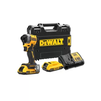   DEWALT Akumulátorový rázový uťahovák 18 V bez uhlíkovej kefky (2 x 2,0 Ah batéria + nabíjačka + TSTAK) DCF850D2T