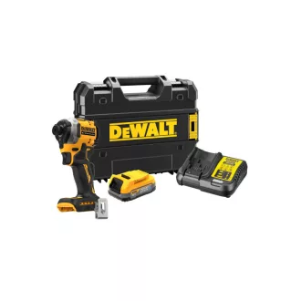   DEWALT Akumulátorový rázový uťahovák 18 V bez uhlíkovej kefky (1 x 1,7 Ah batéria + nabíjačka + TSTAK) DCF850E1T