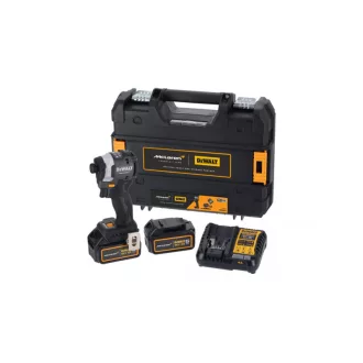   DEWALT/McLaren Akumulátorový skrutkovač na údery 18 V 208 Nm 1/4" (2 x 5,0 Ah akumulátor + nabíjačka + TSTAK)