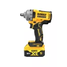 DEWALT Akumulátorový rázový uťahovák 18 V bez uhlíkovej kefky (2 x 5,0 Ah batéria + nabíjačka + TSTAK) DCF891P2T