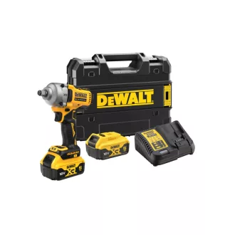   DEWALT Akumulátorový rázový uťahovák 18 V bez uhlíkovej kefky (2 x 5,0 Ah batéria + nabíjačka + TSTAK) DCF891P2T