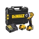 DEWALT Akumulátorový rázový uťahovák 12 V bez uhlíkovej kefky (2 x 5,0 Ah batéria + nabíjačka) DCF901P2
