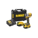 DEWALT Akumulátorový rázový uťahovák 18 V (2 x 5,0 Ah batéria + nabíjačka + TSTAK) DCF921P2T