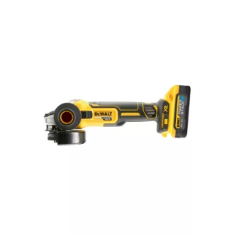   DEWALT Akumulátorová uhlová brúska 125 mm 18 V bez uhlíkovej kefky 125 mm (2 x 5,0 Ah batérie + nabíjačka + TSTAK)