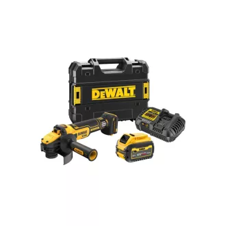   DEWALT Akumulátorová uhlová brúska 125 mm 18 V (1 x 6,0 Ah akumulátor + nabíjačka + TSTAK) DCG409VST1
