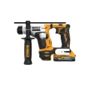 DEWALT Akumulátorová vŕtačka s príklepom 18 V bez uhlíkovej kefky (2 x 1,7 Ah akumulátor + nabíjačka + TSTAK) DCH172E2T