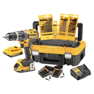   DEWALT Súprava akumulátorového skrutkovača 18 V (2 x 2,0 Ah batéria + nabíjačka + TSTAK) DCK796D2T
