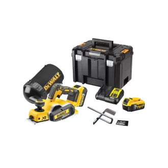   DEWALT Akumulátorový hoblík 18 V bez uhlíkovej kefky (2 x 5,0 Ah batérie + nabíjačka) DCP580P2