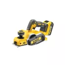 DEWALT Akumulátorový hoblík 18 V bez uhlíkovej kefky (2 x 5,0 Ah batérie + nabíjačka) DCP580P2
