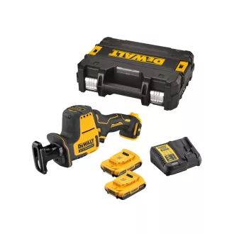   DEWALT Akumulátorová priamočiara píla 12 V bez uhlíkovej kefky (2 x 2,0 Ah akumulátor + nabíjačka) DCS312D2