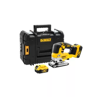   DEWALT Akumulátorová priamočiara píla 18 V bez uhlíkovej kefky (2 x 5,0 Ah batérie + nabíjačka) DCS334P2