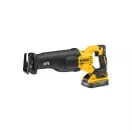 DEWALT Akumulátorová sablíková píla 18 V (2 x 5,0 Ah PowerStack akumulátor + nabíjačka) v kufri TSTAK