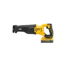 DEWALT Akumulátorová sablíková píla 18 V (2 x 5,0 Ah PowerStack akumulátor + nabíjačka) v kufri TSTAK