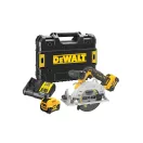 DEWALT Akumulátorová okružná píla 18 V bez uhlíkovej kefky (2 x 5,0 Ah batérie + nabíjačka) DCS512P2