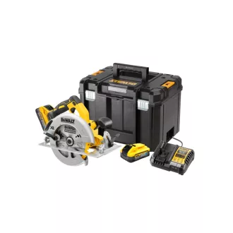   DEWALT Akumulátorová kotúčová píla 18 V bez batérie 184 mm (2 x 5,0 Ah Power Stack batéria + nabíjačka + TSTAK)