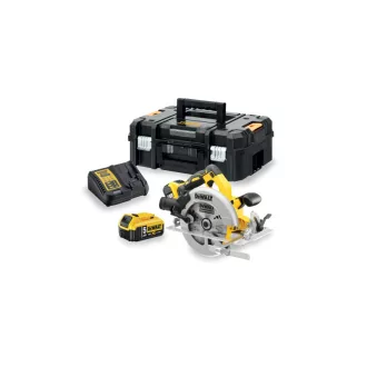   DEWALT Akumulátorová okružná píla 18 V bez uhlíkovej kefky (2 x 5,0 Ah batérie + nabíjačka) DCS570P2