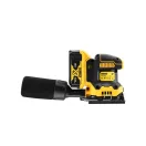DEWALT Akumulátorová vibračná brúska 18 V bez uhlíkovej kefky (2 x 5,0 Ah akumulátor + nabíjačka) DCW200P2