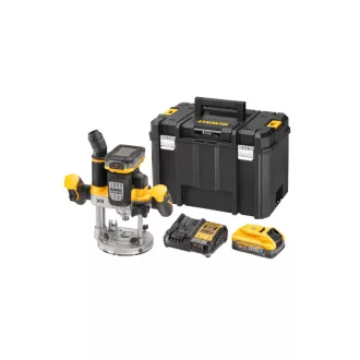   DEWALT Batériový horný frézač 18 V 12 mm (2 x 5,0 Ah Power Stack batéria + nabíjačka + TSTAK)