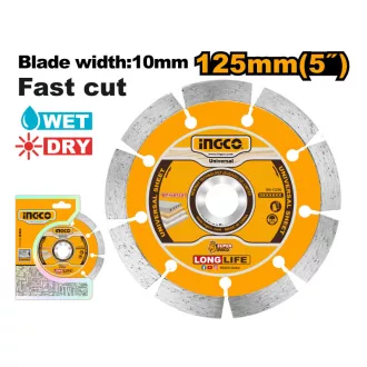   INGCO Diamantový rezací kotúč 125 x 10 x 22,2 mm segmentovaný
