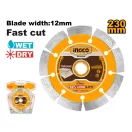 INGCO Diamantový rezací kotúč 230 x 12 x 22,2 mm, segmentový