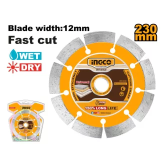   INGCO Diamantový rezací kotúč 230 x 12 x 22,2 mm, segmentový