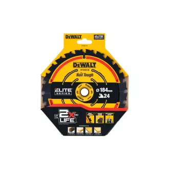   DEWALT EXTREME Pílový kotúč na drevo 184 x 16 x 1,65 mm / 24T
