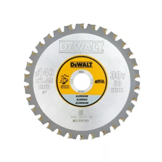 DEWALT pílový kotúč na hliník 140 x 20 x 1,49 mm / 30T