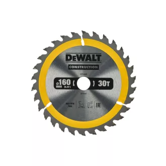   DEWALT CONSTRUCTION Pílový kotúč na klince do dreva 160 x 20 x 2,4 mm / 30T