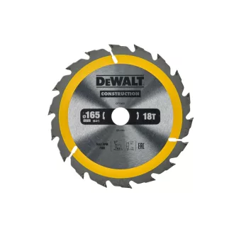   DEWALT CONSTRUCTION Kotúčová píla na klincované drevo 165 x 20 x 2,4 mm / 18 zubov