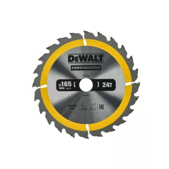   DEWALT CONSTRUCTION Pílový kotúč na klince do dreva 165 x 20 x 1,8 mm / 24T