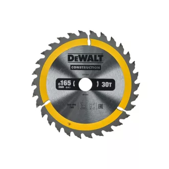  DEWALT CONSTRUCTION Pílový kotúč na čapované drevo 165 x 20 x 2,4 mm / 30T