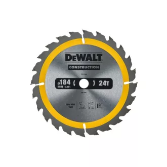  DEWALT CONSTRUCTION pílový kotúč na klincované drevo 184 x 16 x 1,8 mm / 24T