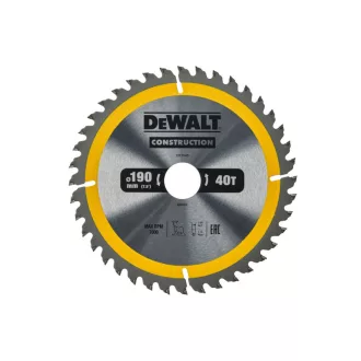   DEWALT CONSTRUCTION pílový kotúč na klincované drevo 190 x 30 x 2,6 mm / 40T