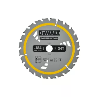   DEWALT CONSTRUCTION Kotúč pílový na klincované drevo 184 x 20 x 1,79 mm / 24T