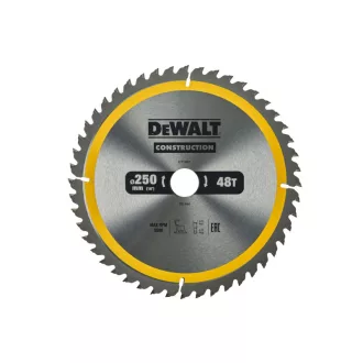  DEWALT CONSTRUCTION Pílový kotúč na klincované drevo 250 x 30 x 3,0 mm / 48 zubov