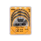 DEWALT CONSTRUCTION Sada pílových kotúčov 3-dielna na klincované drevo 250 x 30 x 2,6 mm / 2 x 24T + 48T
