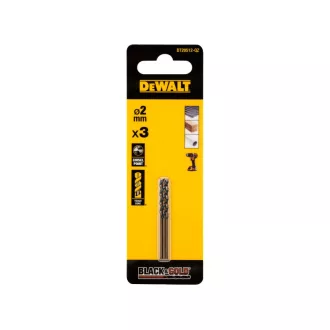   DEWALT BLACK & GOLD vrták so špirálou 2,0 x 49/24 mm HSS (3 ks)