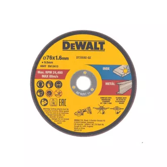 DEWALT Rezný kotúč na INOX/kov 76 x 10 x 1,6 (3 ks)