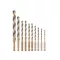 DEWALT BLACK & GOLD Sada špirálových vrtákov 10-dielna HSS (3-12 mm) s 1/4" HEX upínaním