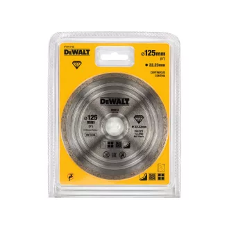   DEWALT Diamantový rezací kotúč univerzálny 125 x 1,6 x 5,0 x 22,2 mm s hladkým okrajom