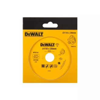   DEWALT Diamantový rezací kotúč na dlaždice mokrý/suchý 110 x 20 x 1,6 x 8,0 mm s kontinuálnym okrajom